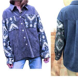 THE CHEROKEE LADIES AZTEC PRINT SHACKET